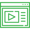 icon - video learning - green